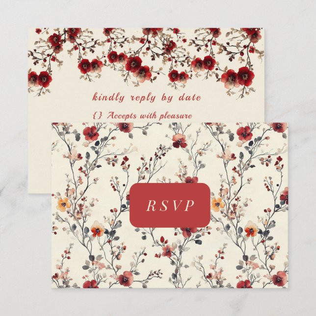 Antwortkarte RSVP Karte (Vorne/Hinten)