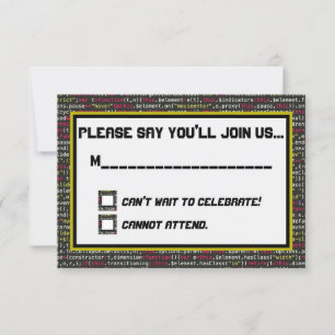 Antwortkarte zur Coder's Party Einladung