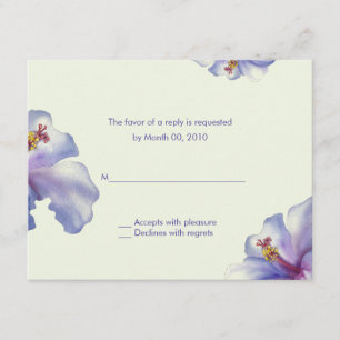Antwortkarten für den Hibiskus Aquarell RSVP Karte
