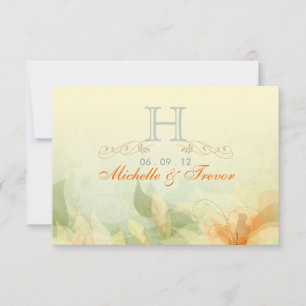 Antwortkarten für die Hochzeit im Yellow Sage Gard RSVP Karte