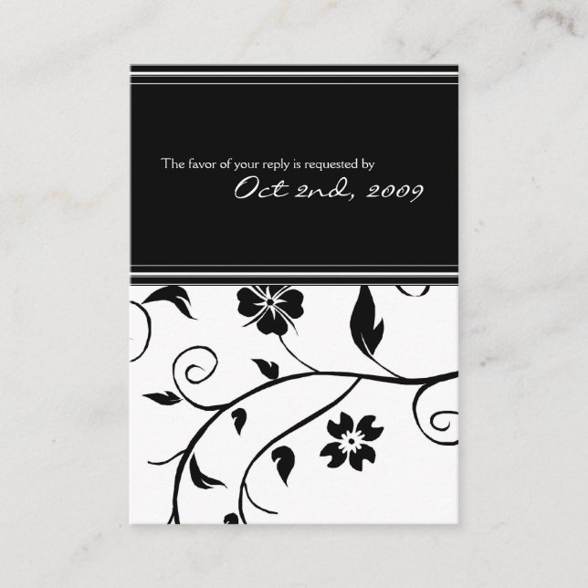 Antwortkarten - Hochzeit Begleitkarte (Vorderseite)