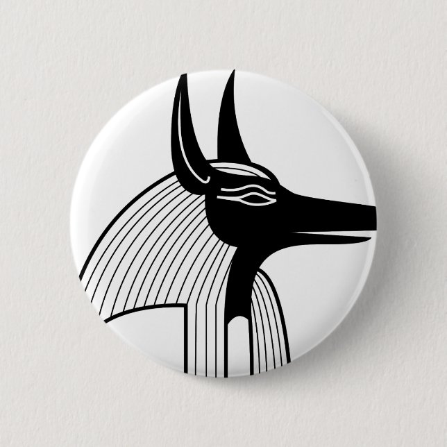 Anubis Ägypter-Gott Button (Vorderseite)
