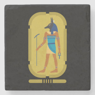 Anubis ägyptischer Gott der Mumifizierung Steinuntersetzer