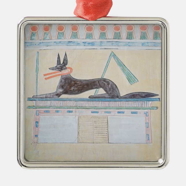 Anubis, ägyptischer Gott der Toten Ornament Aus Metall (Vorne)