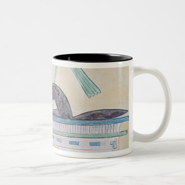 Anubis, ägyptischer Gott der Toten Zweifarbige Tasse (Rechts)