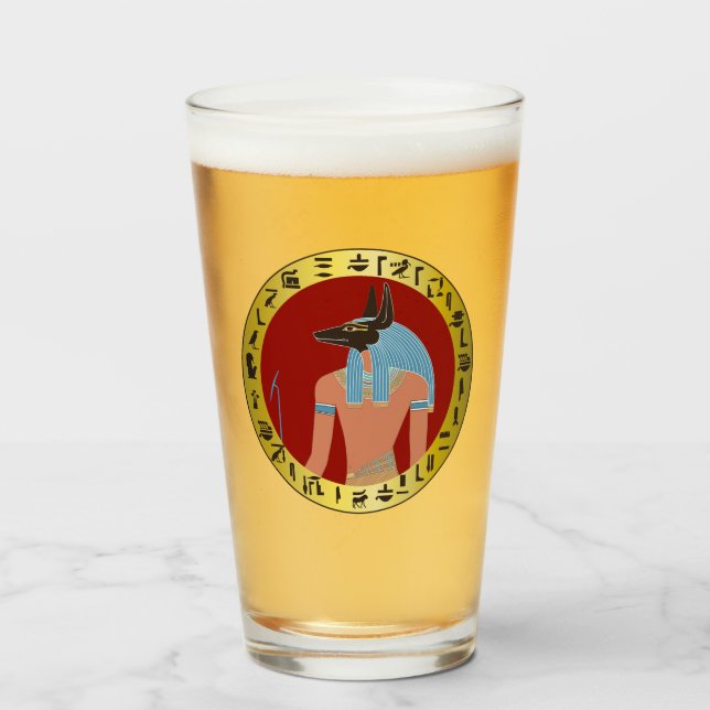 Anubis, ägyptischer Gott Glas (Vorne (Gefüllt))