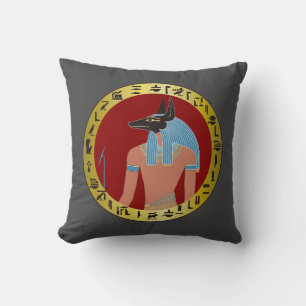 Anubis, ägyptischer Gott Kissen