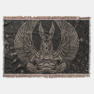Anubis - ägyptischer GottSepia Decke