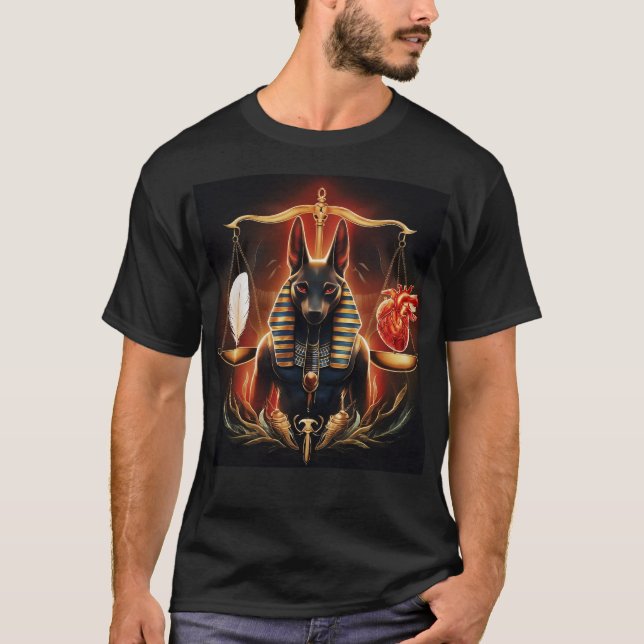 Anubis: Ägyptischer Todesgott T-Shirt (Vorderseite)