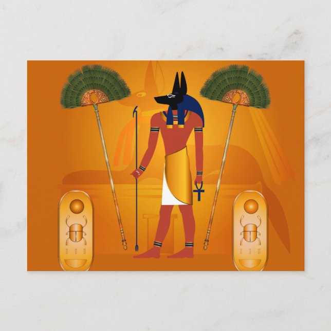 Anubis, altägyptisch postkarte (Vorderseite)