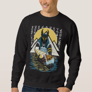 Anubis Alte ägyptische GottIllustration Sweatshirt