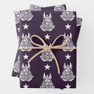 Anubis Alter ägyptischer Gott Geschenkpapier Set