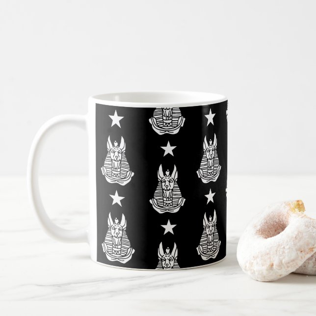 Anubis Alter ägyptischer Gott Kaffeetasse (Mit Donut)