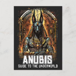 Anubis Ancient Egyptian GOD Guide to Underworld Postkarte