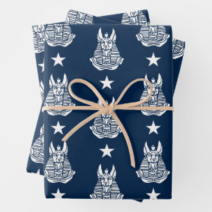 Anubis Antike ägyptische Wrapping Paper Sheets Geschenkpapier Set