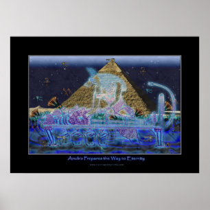 "Anubis bereitet den Weg zur Ewigkeit vor" Art Pos Poster