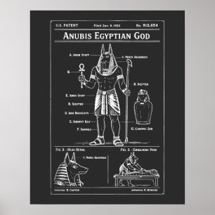 Anubis Blueprint Icon T-Shirt Poster