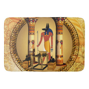 Anubis der ägyptische Gott Badematte