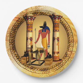 Anubis der ägyptische Gott Pappteller
