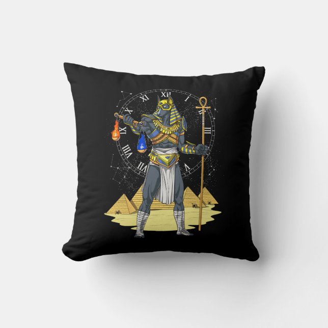 Anubis Egyptian God Alcient Ankh Mythology Kissen (Vorderseite)