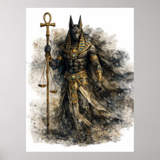 Anubis Egyptian God Ancient Mythology Wall Art Poster