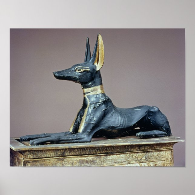 Anubis, Egyptian god of the dead from a chest Poster (Vorne)