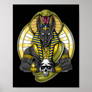 Anubis Egyptian Wolf God Poster