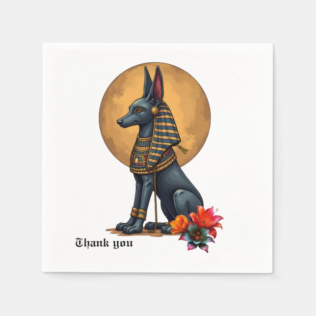 Anubis im Mondlicht,  Serviette (Vorderseite)