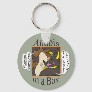 Anubis in einem Kasten Schlüsselanhänger