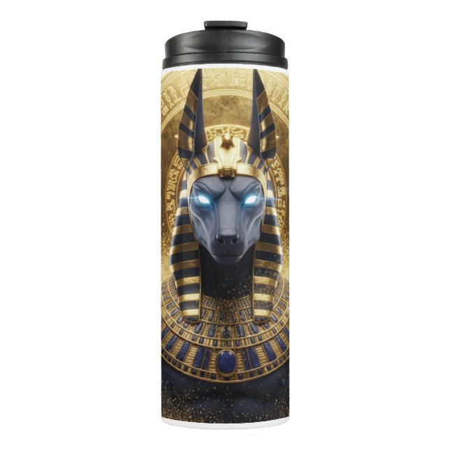 Anubis Jackal Thermal Mug | Ancient Egyptian God T Thermosbecher (Vorderseite)