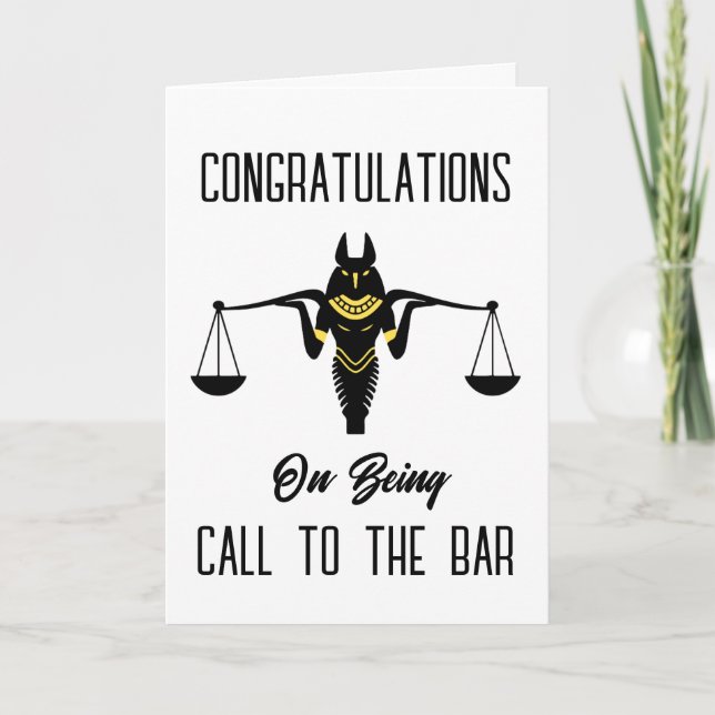Anubis Justice appellieren an die Bar Glückwünsche Karte (Vorderseite)