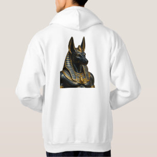 Anubis – Luxuriöse ägyptische Gold- und Blaukollek Hoodie