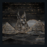 Anubis on Egyptian pyramids landscape Poster<br><div class="desc">Anubis on Egyptian pyramids landscape</div>