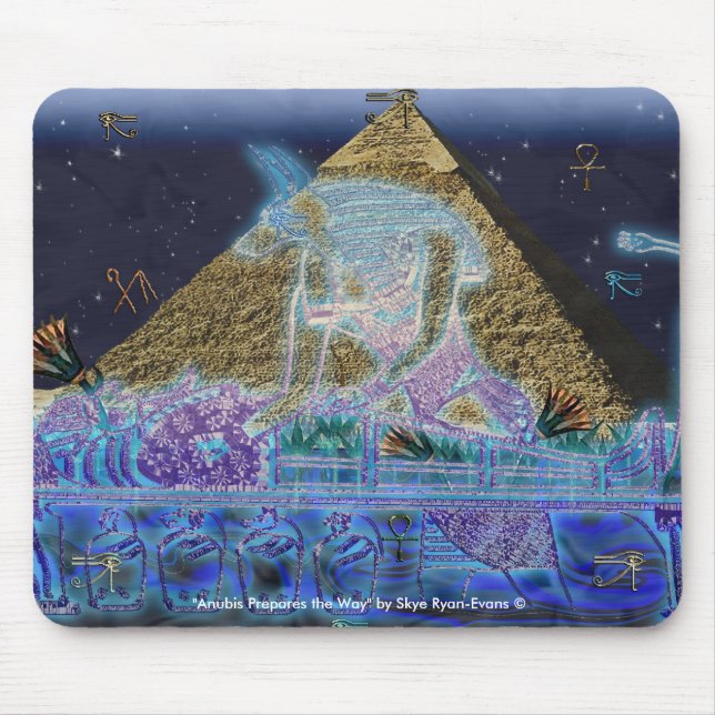 Anubis & Pharaoh Ancient Egyptian Art Mousepad (Vorne)
