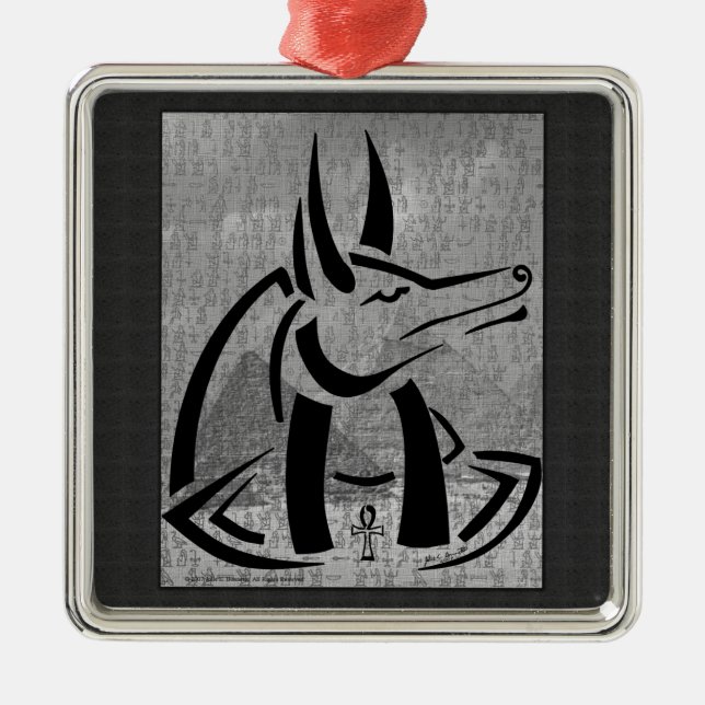 Anubis Premium Square Ornament (Vorne)