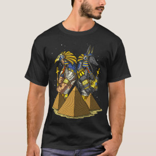 Anubis Ra-ägyptische Gott-alte Pyramide-Mythologi T-Shirt