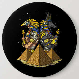 Anubis Ra-ägyptische Gott-alte Pyramide-Mythologie Button