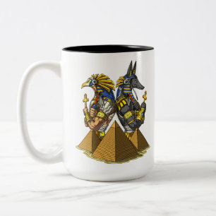 Anubis Ra-ägyptische Gott-alte Pyramide-Mythologie Zweifarbige Tasse