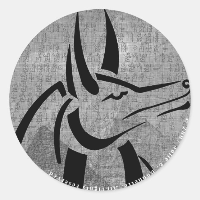 Anubis Round Stickers (Vorderseite)