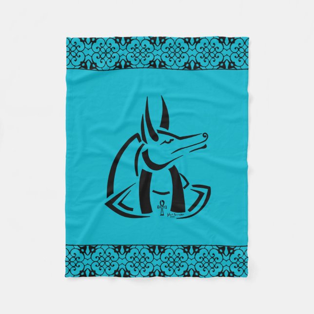 Anubis (schwarz) fleecedecke (Vorderseite)