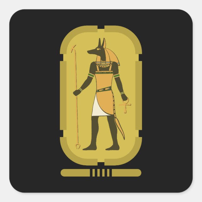 Anubis Square Sticker (Vorderseite)