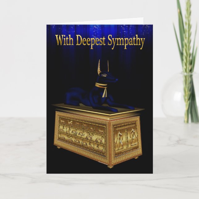 Anubis Sympathy Card Karte (Vorderseite)