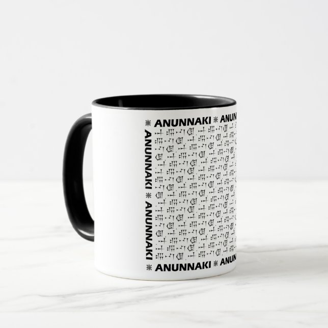 Anunnaki, Cuneiform Text, (Schwarz) Tasse (Vorderseite Links)