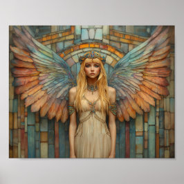 Anunnaki Goddess Ninhursag Mosaik Art Nouveau Poster