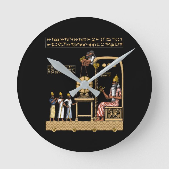 Anunnaki Gods Runde Wanduhr (Vorderseite)