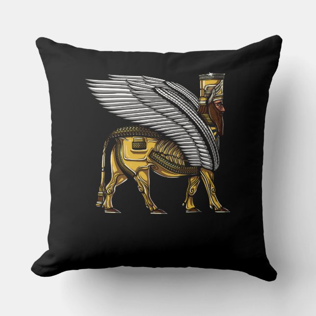 Anunnaki Guardian Alien Ancient Sumerian Kissen (Vorderseite)