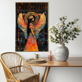 Anunnaki Star Goddess Inanna Abstrakt Mosaik Kunst Poster