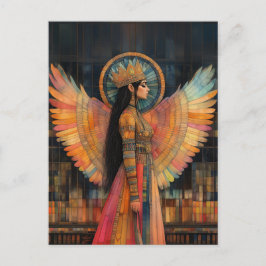 Anunnaki Star Goddess Inanna Abstrakt Mosaik Kunst Postkarte