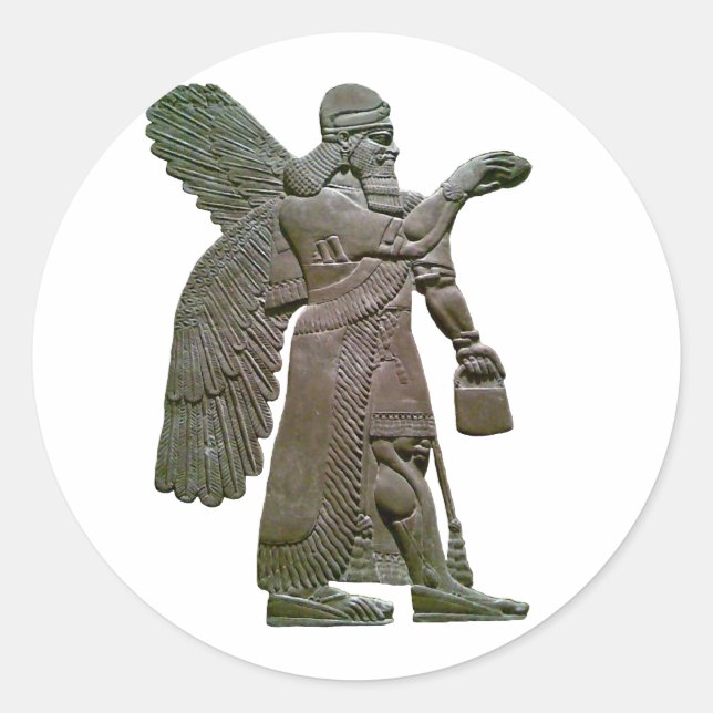 Anunnuki Runder Aufkleber (Vorderseite)