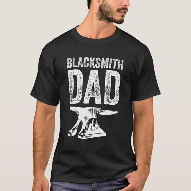 Anvil Forging Blacksmith Vater Men Father T-Shirt (Vorderseite)
